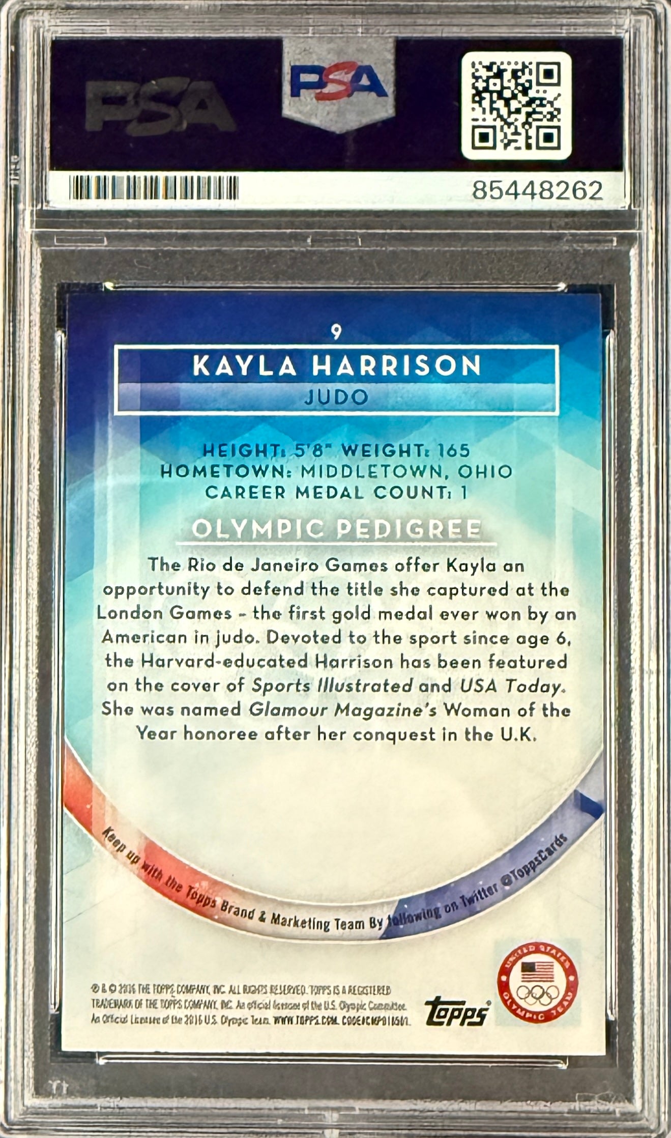 2016 Kayla Harrison Signed Limited Edition /50 Topps Pink Ink Rookie Card