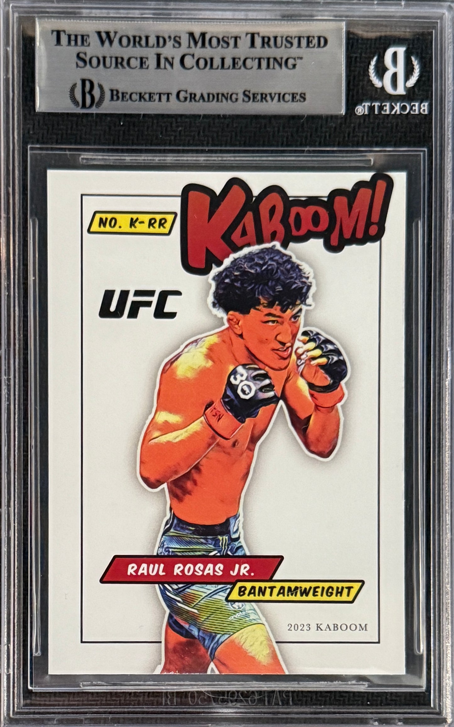 2023 Raul Rosas Jr. Signed LE/99 UFC Kaboom Rookie Card Blue Ink