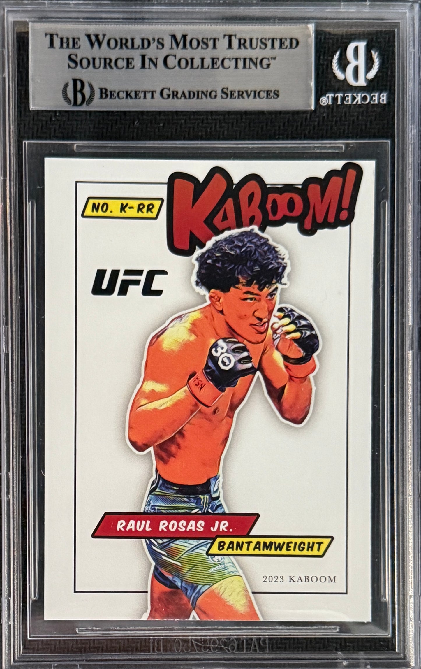 2023 Raul Rosas Jr. Signed LE/50 UFC Kaboom Rookie Card Red Ink
