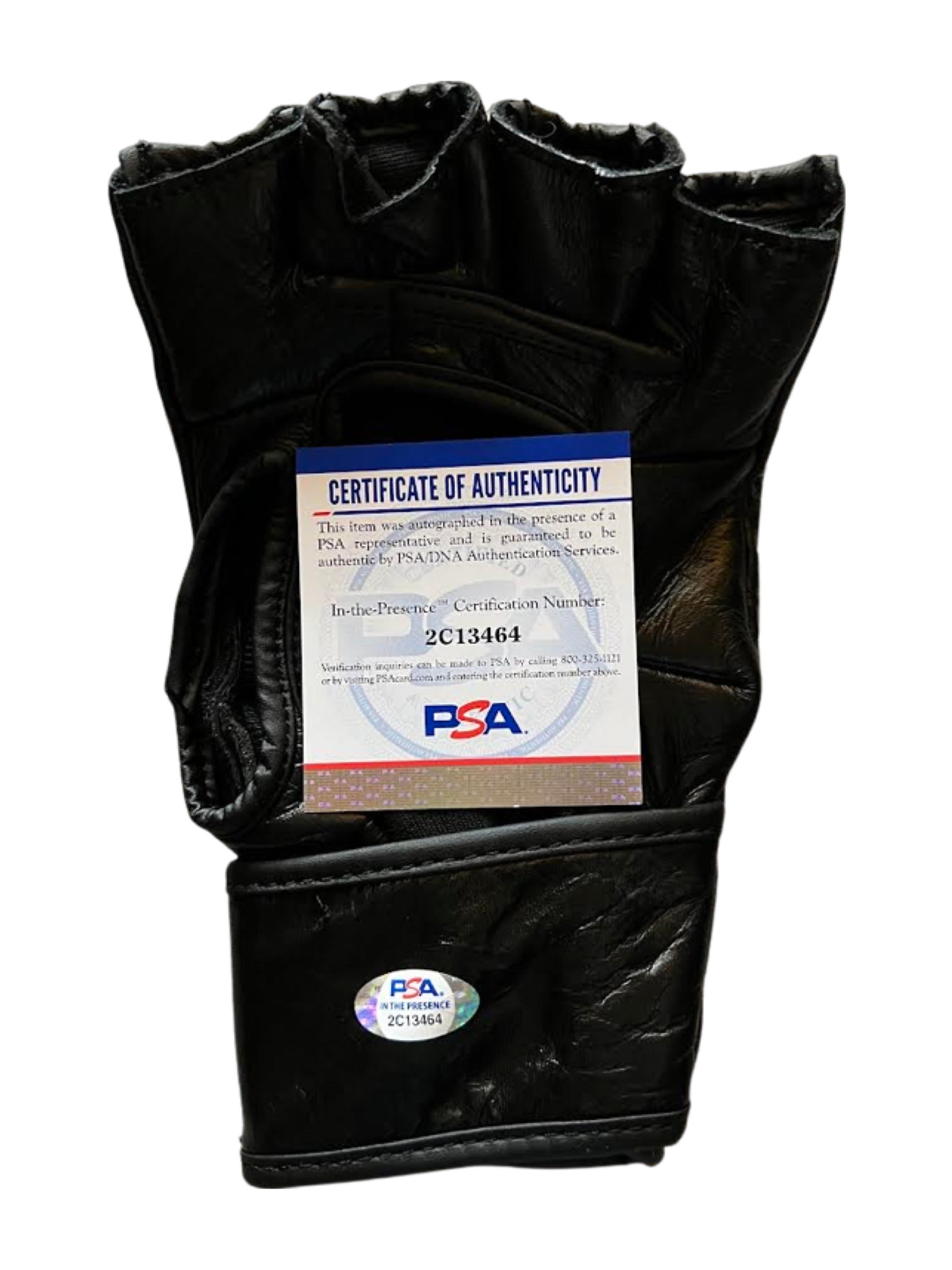 Khamzat Chimaev Signed Gold Ink UFC Glove