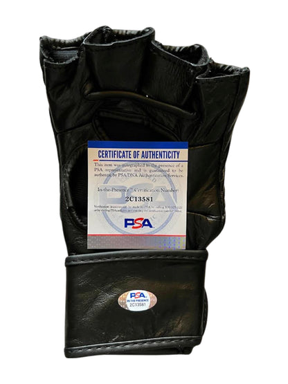 Khamzat Chimaev Signed Silver Ink UFC Glove