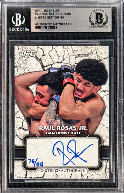2023 Raul Rosas Jr. Signed LE/99 UFC Bloodlines Rookie Card Blue Ink