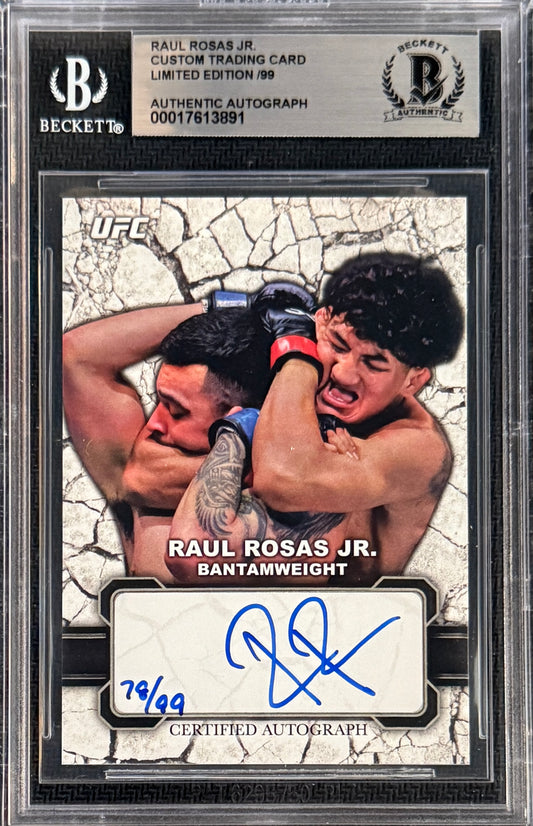 2023 Raul Rosas Jr. Signed LE/99 UFC Bloodlines Rookie Card Blue Ink