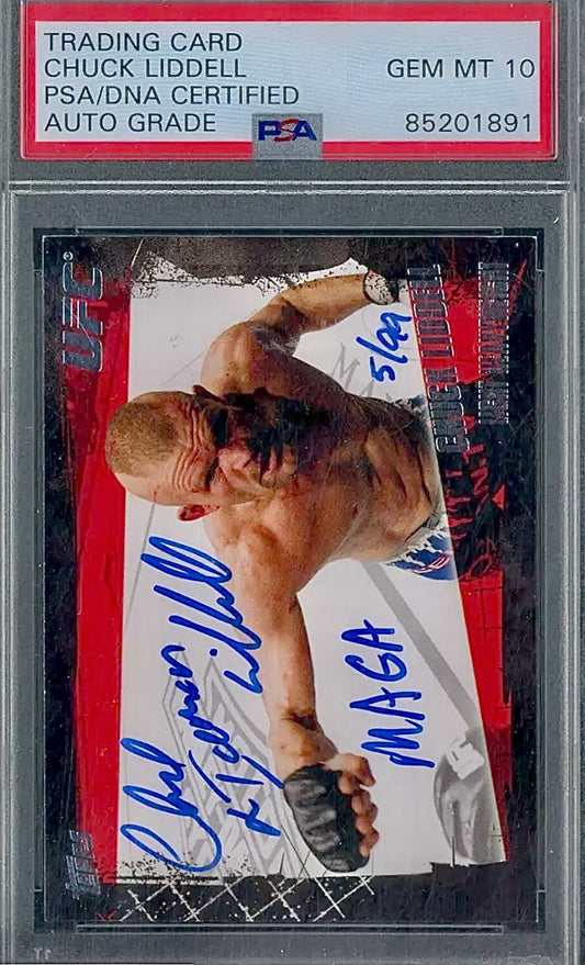 2010 Chuck Liddell Signed Limited Edition /99 Topps Rookie Card Inscribed "MAGA"