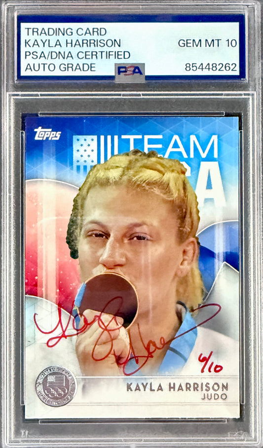 2016 Kayla Harrison Signed Limited Edition /10 Topps Red Ink Rookie Card