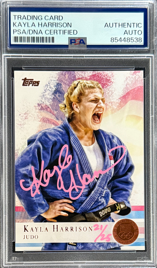 2012 Kayla Harrison Signed Limited Edition /25 Topps Pink Ink Rookie Card