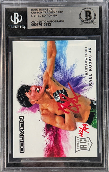 2023 Raul Rosas Jr. Signed LE/99 UFC Oblivion Rookie Card Red Ink
