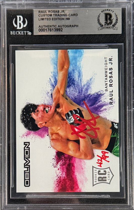 2023 Raul Rosas Jr. Signed LE/99 UFC Oblivion Rookie Card Red Ink