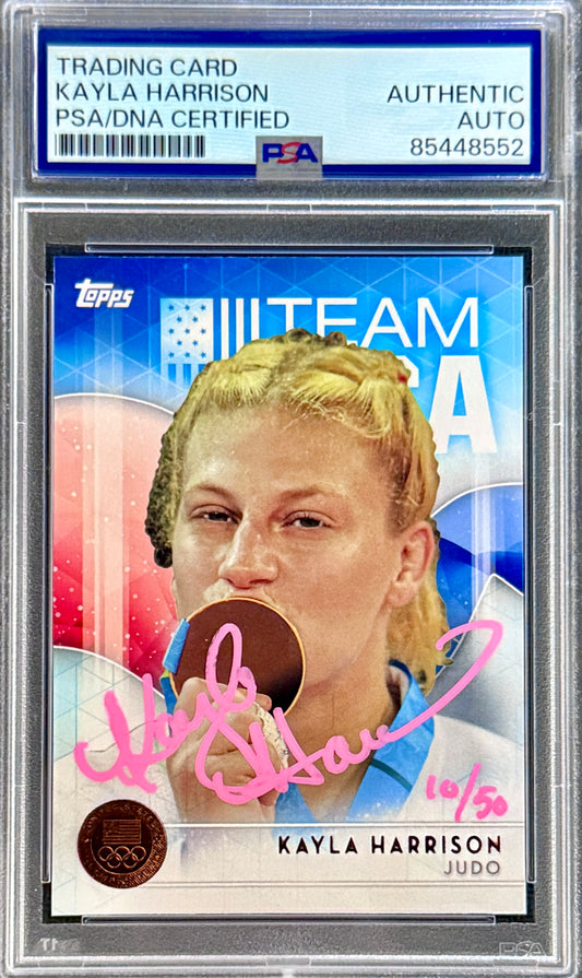2016 Kayla Harrison Signed Limited Edition /50 Topps Pink Ink Rookie Card