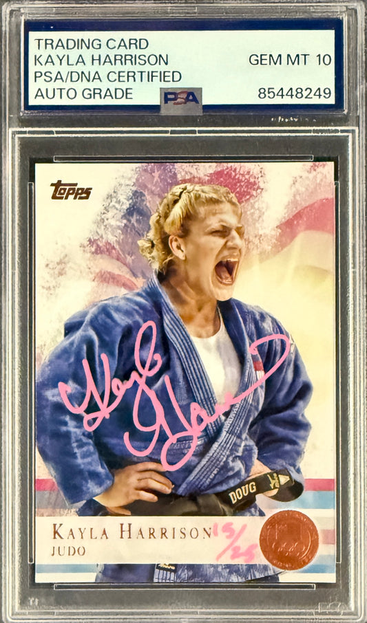 2012 Kayla Harrison Signed Limited Edition /25 Topps Pink Ink Rookie Card