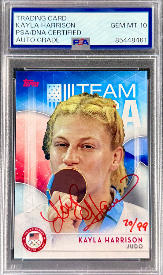 2016 Kayla Harrison Signed Limited Edition /99 Topps Red Ink Rookie Card