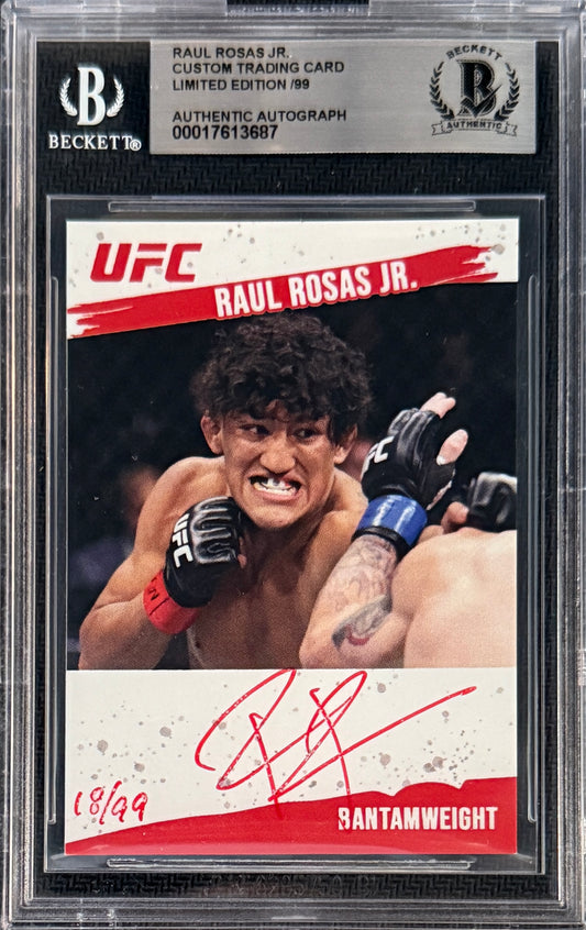 2023 Raul Rosas Jr. Signed LE/99 UFC Round 2 Rookie Card Red Ink