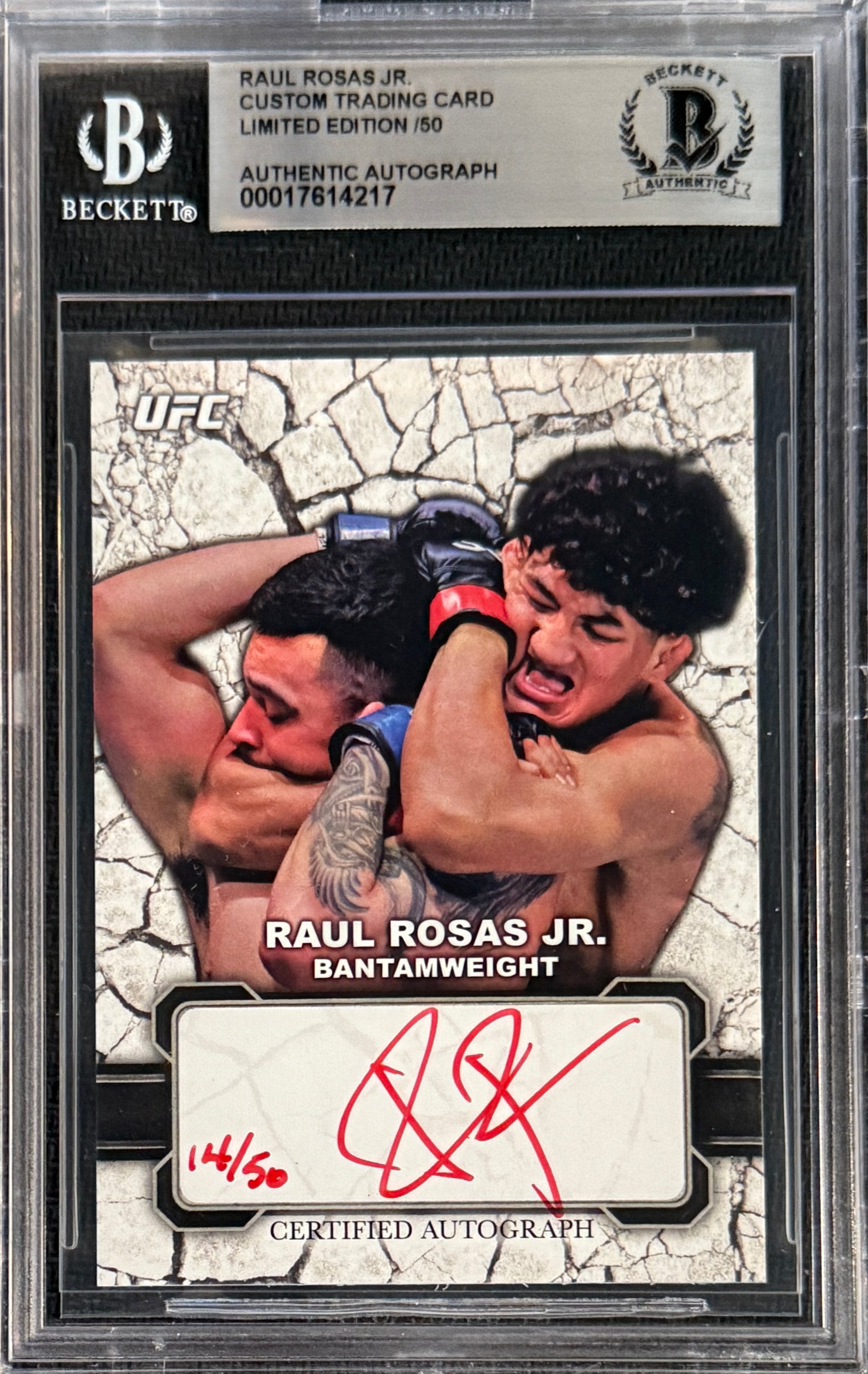 2023 Raul Rosas Jr. Signed LE/50 UFC Bloodlines Rookie Card Red Ink