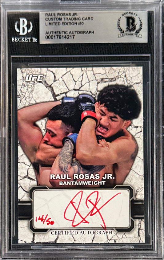 2023 Raul Rosas Jr. Signed LE/50 UFC Bloodlines Rookie Card Red Ink