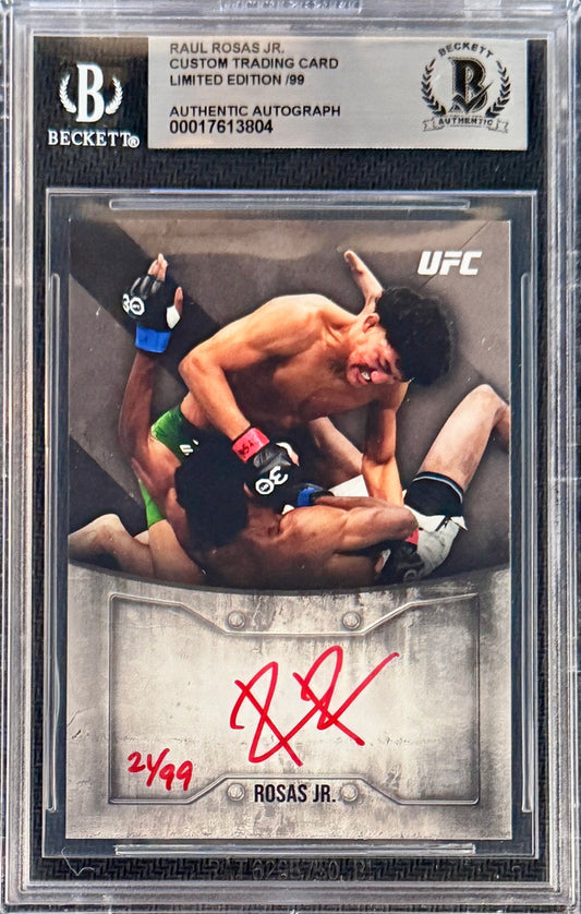2023 Raul Rosas Jr. Signed LE/99 UFC Knockout Rookie Card Red Ink