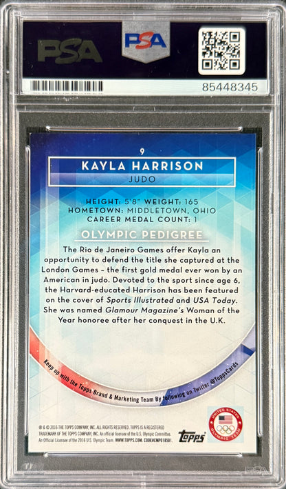 2016 Kayla Harrison Signed Limited Edition /99 Topps Blue Ink Rookie Card