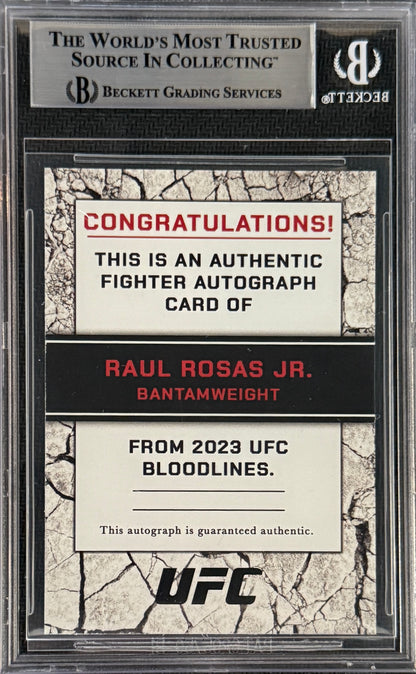 2023 Raul Rosas Jr. Signed LE/50 UFC Bloodlines Rookie Card Red Ink
